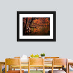 Orange Autumn Lake Wall Art