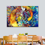 Stained Glass Abstract Figure Wall Art