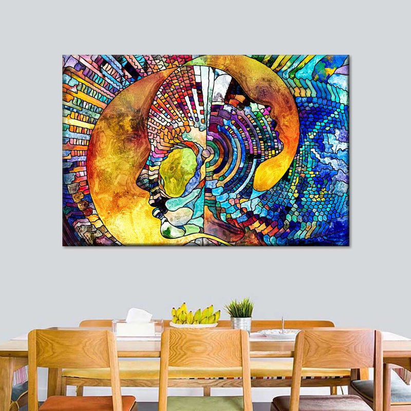 Stained Glass Abstract Figure Wall Art