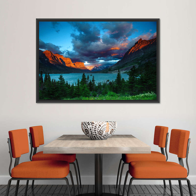 St. Mary Lake Dramatic Sunrise Wall Art