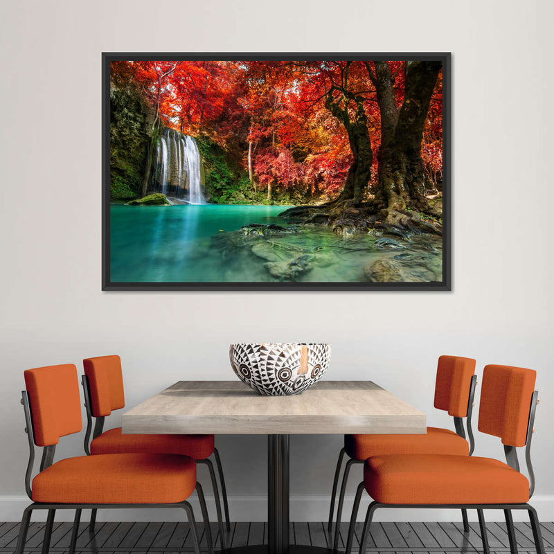 Red Waterfall Wall Art