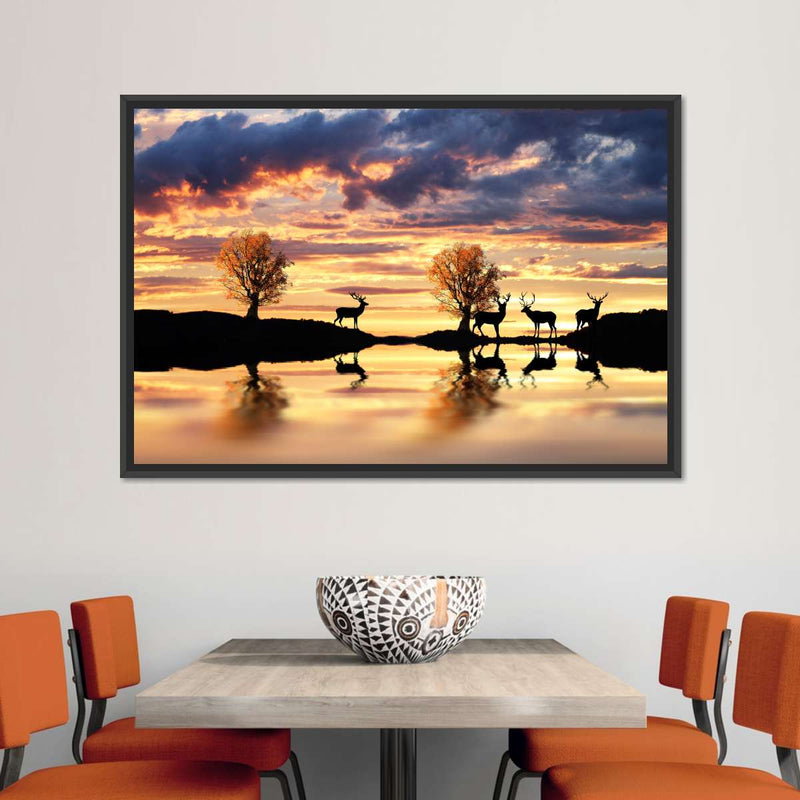 Lakeside Deer Wall Art
