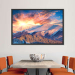 Snowy Mountain Sunrise Wall Art