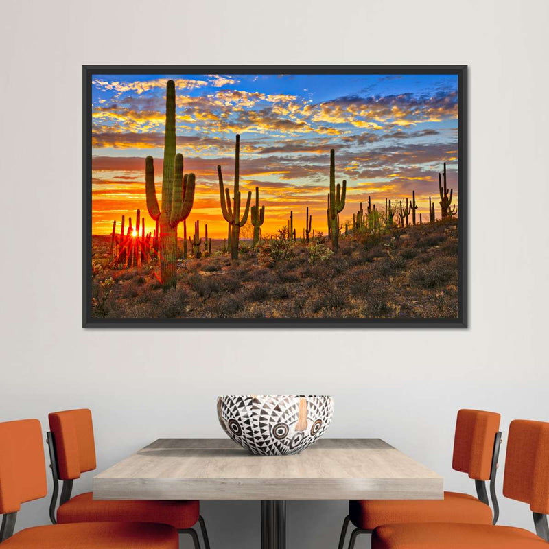 Sunset Cactus Wall Art