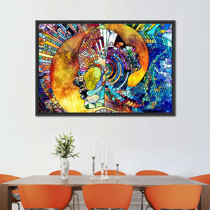 Stained Glass Abstract Figure Wall Art