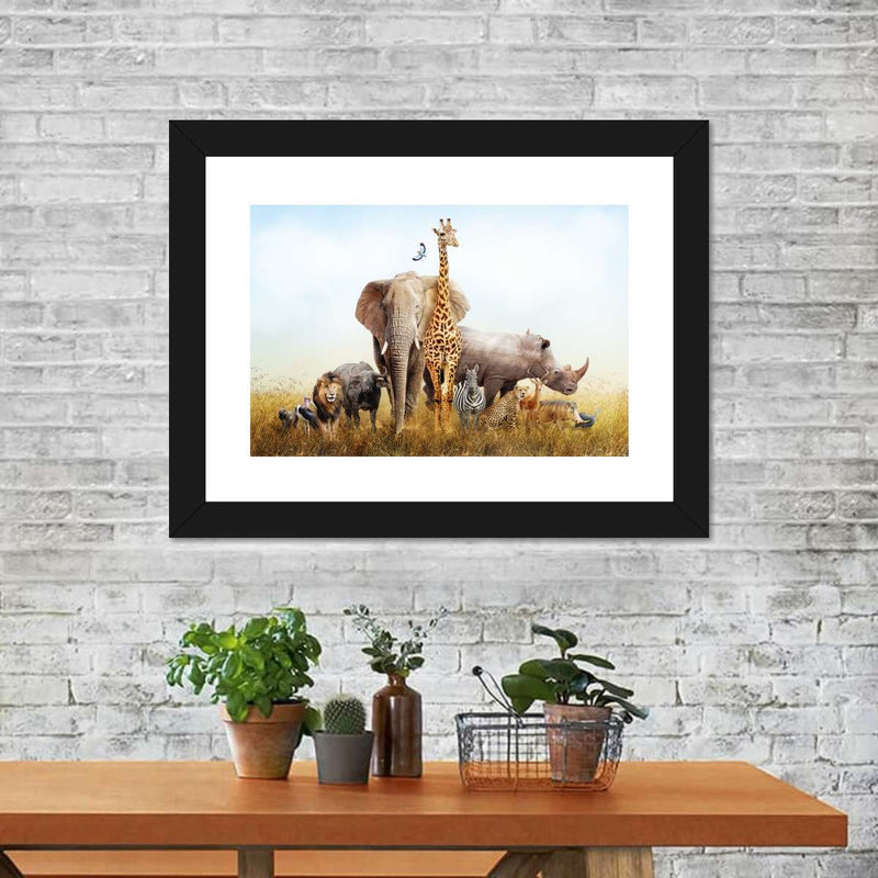 Kenyan Safari Animals Wall Art