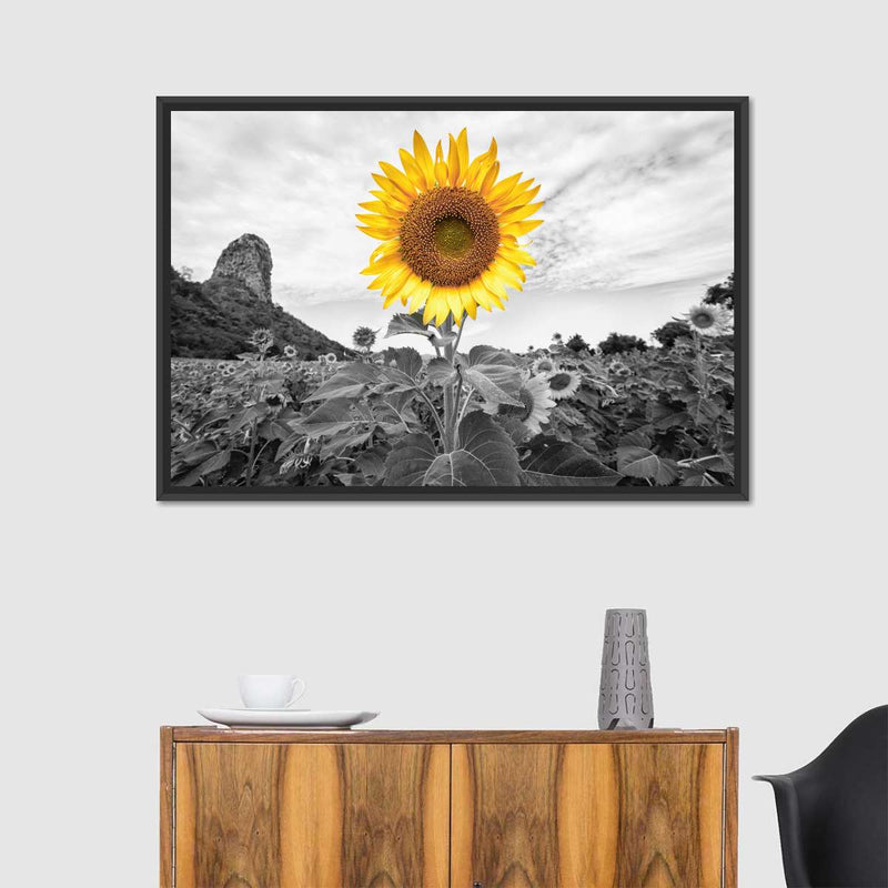 Pop Golden Sunflower Wall Art