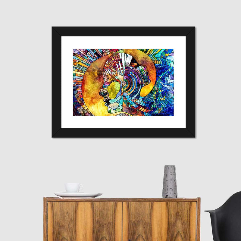 Stained Glass Abstract Figure Wall Art