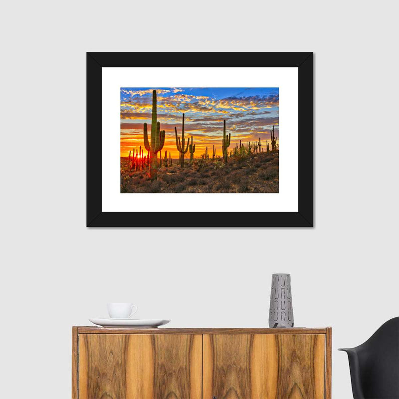 Sunset Cactus Wall Art