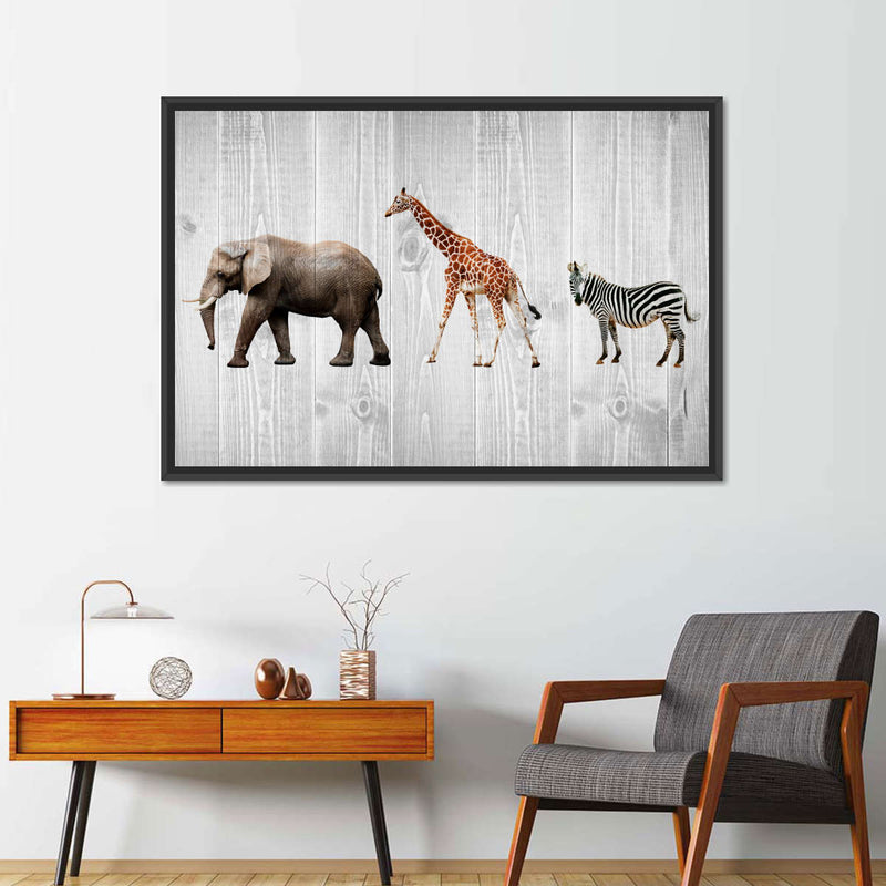 Wooden Safari Wall Art