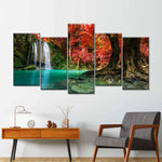 Red Waterfall Wall Art