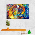 Stained Glass Abstract Figure Wall Art