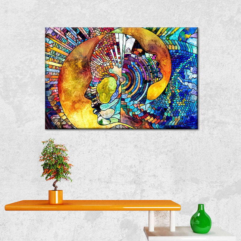 Stained Glass Abstract Figure Wall Art