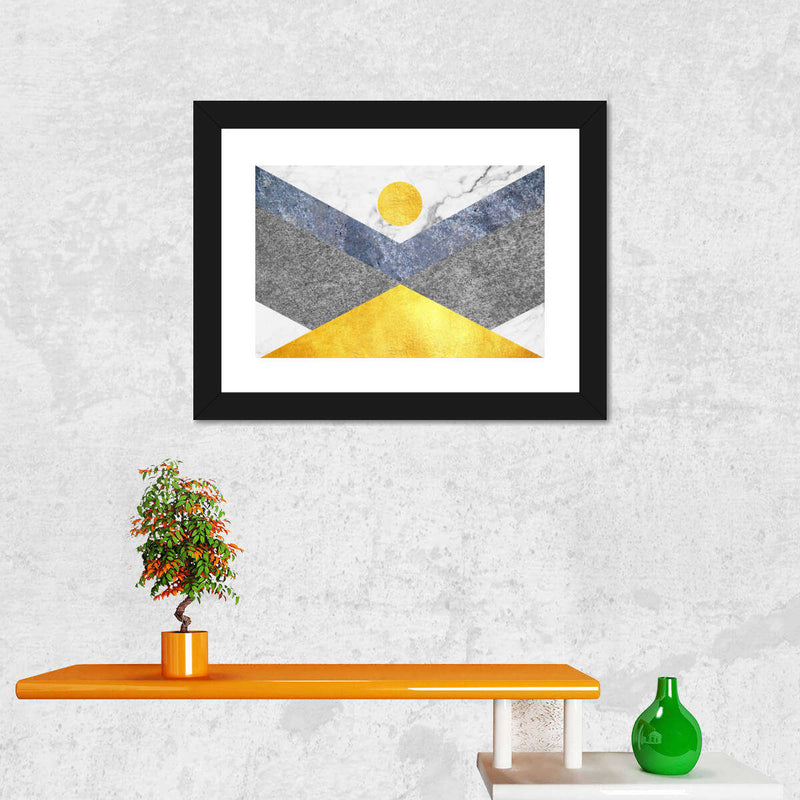 Marble Textured Geometric Wall Art
