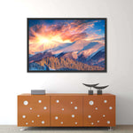 Snowy Mountain Sunrise Wall Art
