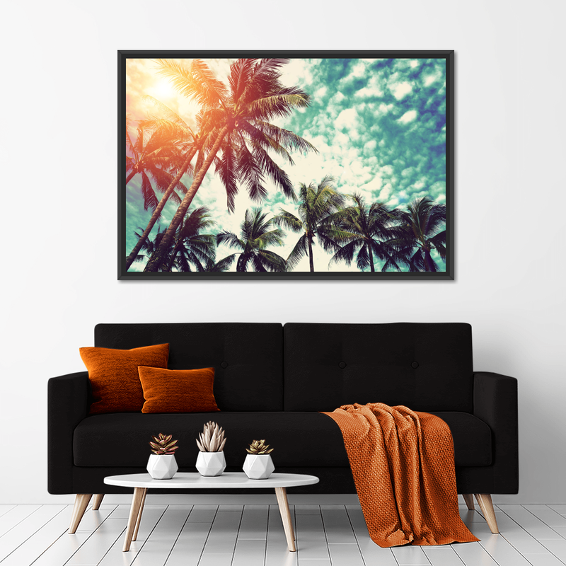 Vintage Style Palm Trees Wall Art