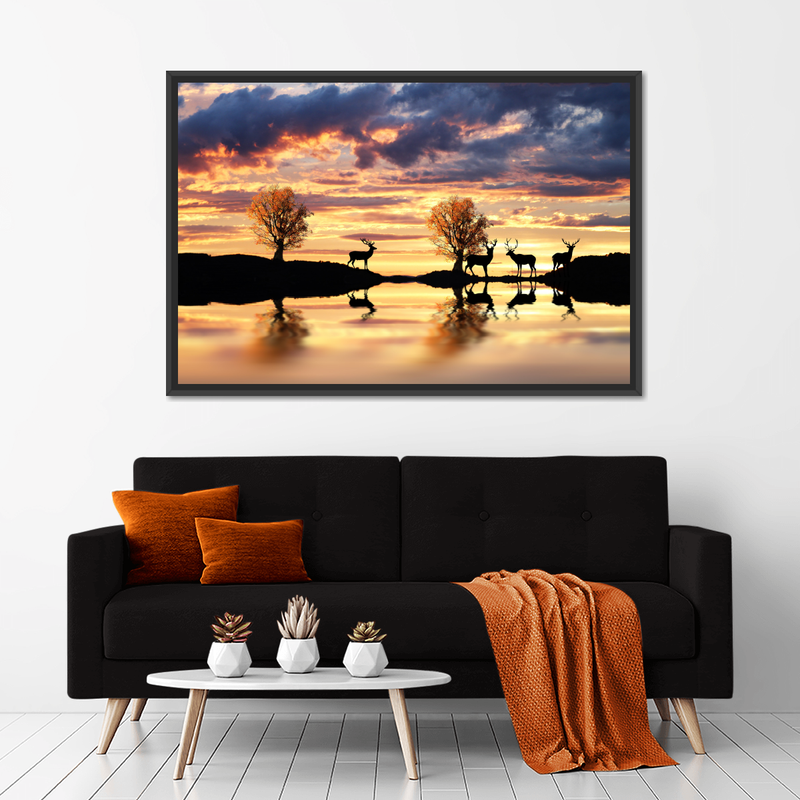 Lakeside Deer Wall Art