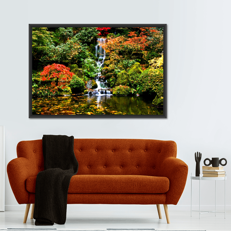 Mesmerizing Japanese Waterfall Wall Art