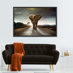 Walking Lone Elephant Wall Art