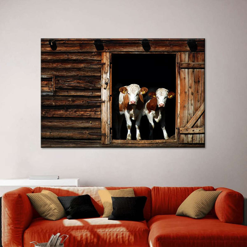 Pair Of Cows Wall Art