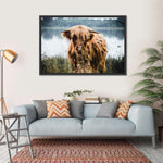 Lakeside Highland Cow Wall Art