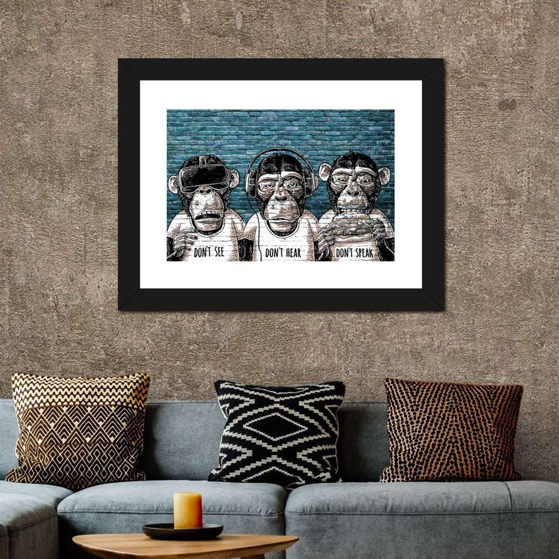 Three Monkeys Wall Art