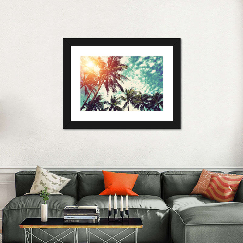 Vintage Style Palm Trees Wall Art