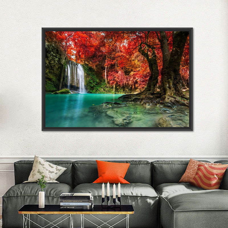 Red Waterfall Wall Art