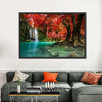 Red Waterfall Wall Art