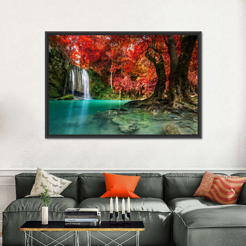 Red Waterfall Wall Art