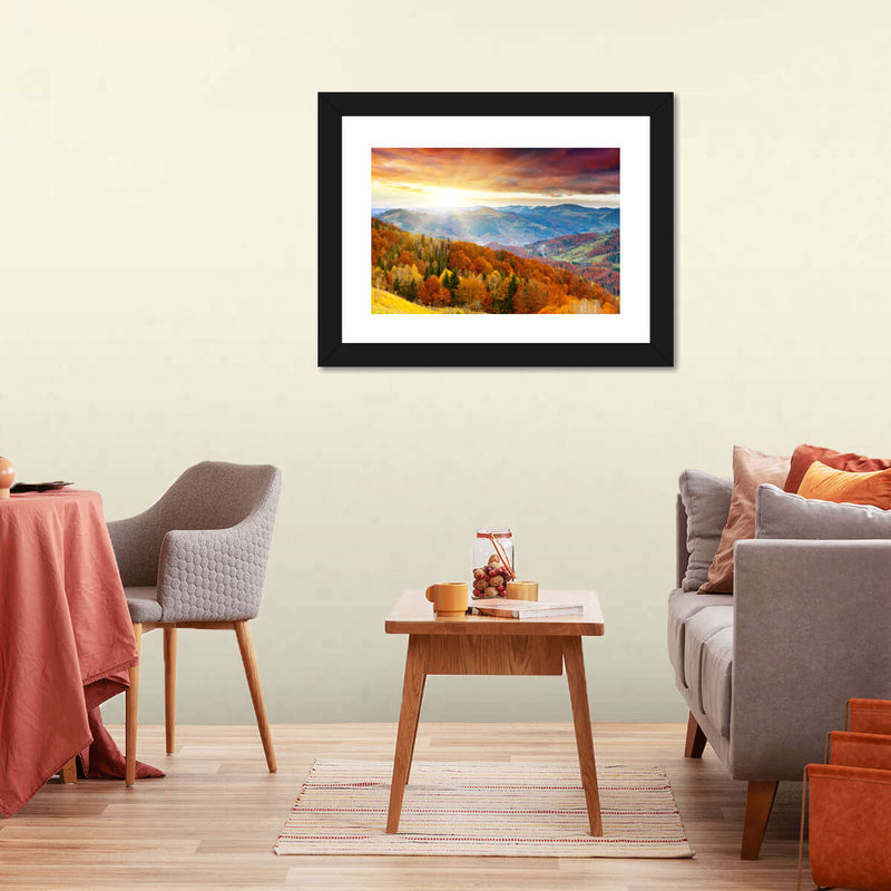 Mountain With Trees Wall Art