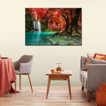 Red Waterfall Wall Art