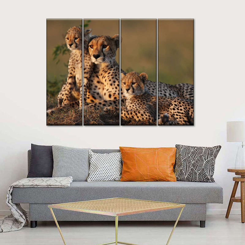 Safari Cheetah Family Wall Art