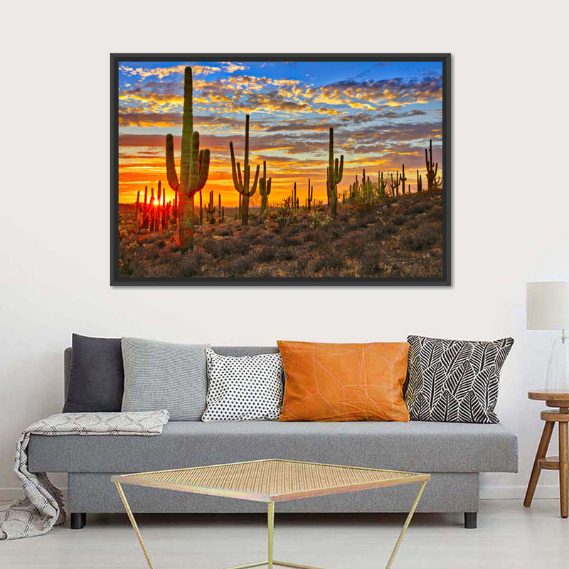 Sunset Cactus Wall Art