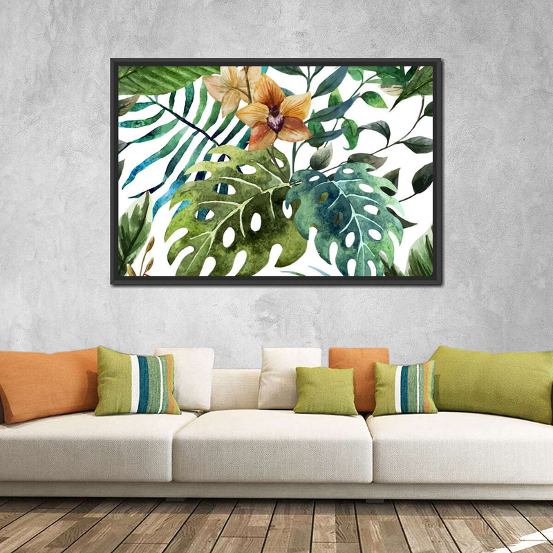 Wild Monstera Leaves Wall Art