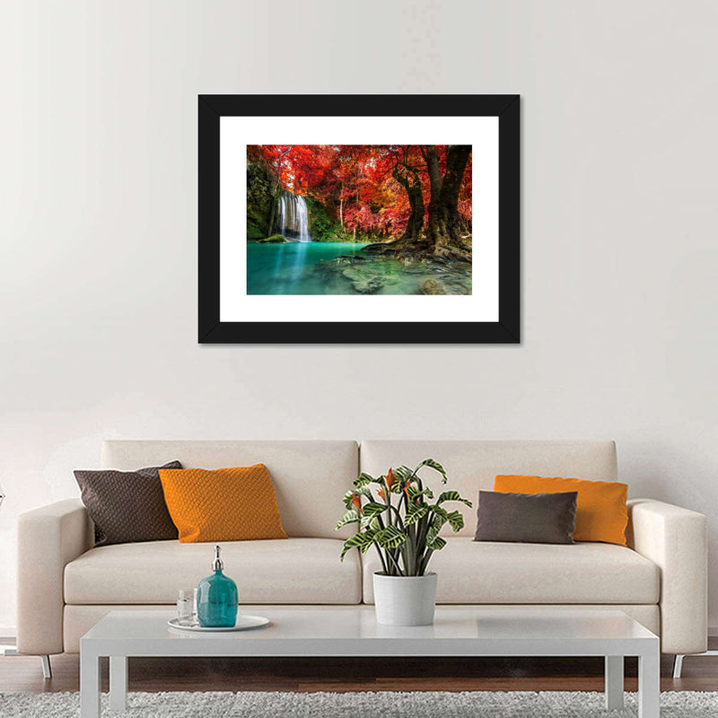 Red Waterfall Wall Art