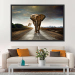 Walking Lone Elephant Wall Art