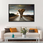 Walking Lone Elephant Wall Art