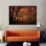 Orange Autumn Lake Wall Art