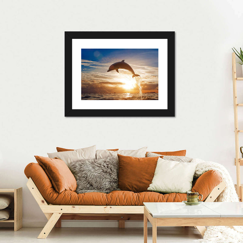 Jumping Dolphin Wall Art