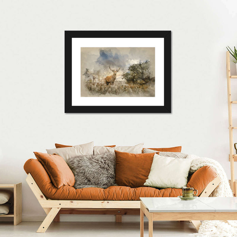 Vintage Stag Wall Art