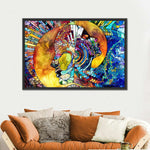 Stained Glass Abstract Figure Wall Art
