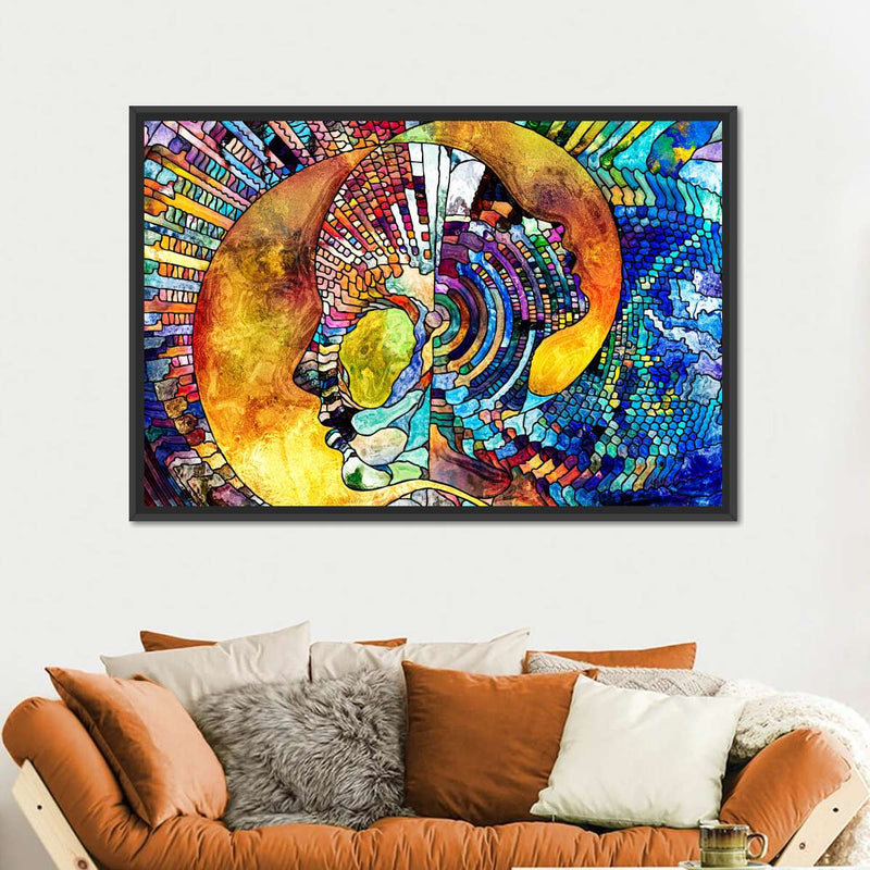 Stained Glass Abstract Figure Wall Art