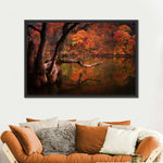 Orange Autumn Lake Wall Art