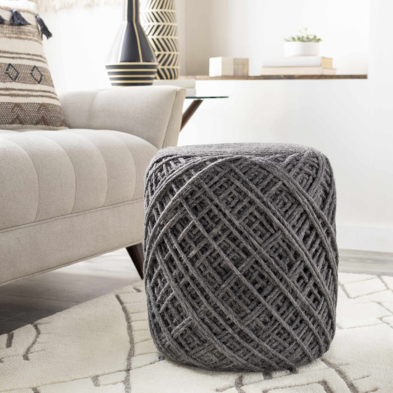 Moapa Charcoal Hard Nest Pouf