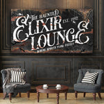 The Haunted Elixir Lounge Halloween Sign III