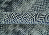 8x10 Hand Knotted Modern Geometric Trellis Scandinavian Blue, Ivory and Silver Wool Area Rug | TRDCP938810