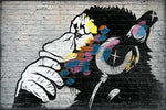 Monkey Wearing Headphones Wall Art