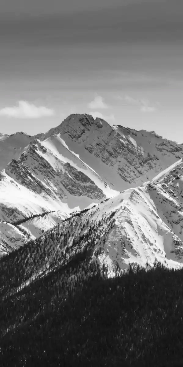 Monochrome Rocky Mountains Wall Art