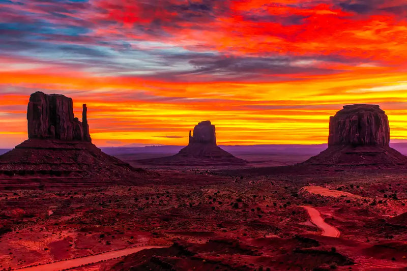Monument Valley At Sunset Wall Art